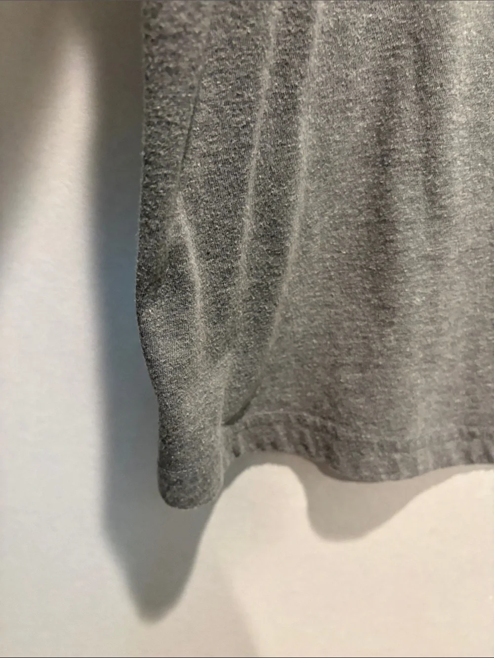 J. Crew - Men's long sleeve hooded t-shirt. Heathered Gray. Large.